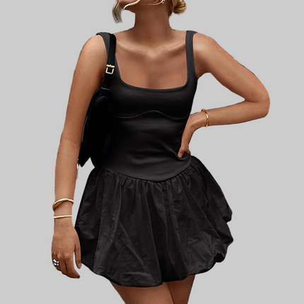 Women's Fashion Stitching Vest Dress