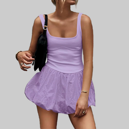 Women's Fashion Stitching Vest Dress