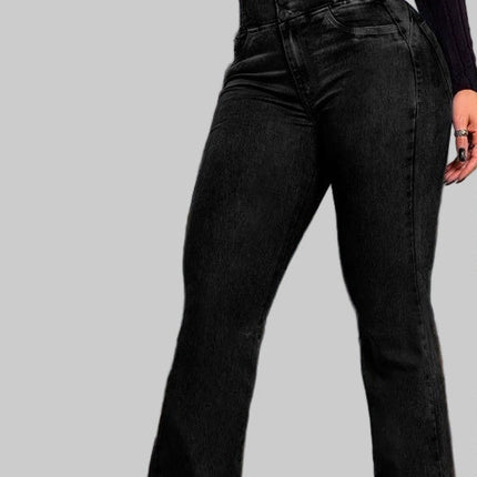 Casual Women Front High Waist Jeans.