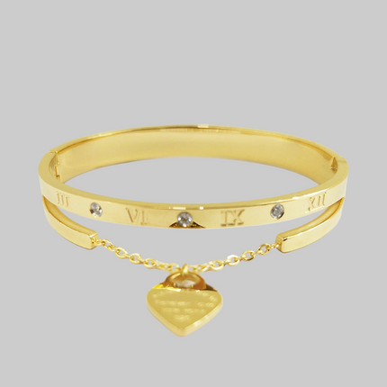 Lettering Titanium Steel Bracelet.