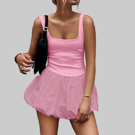 Women's Fashion Stitching Vest Dress