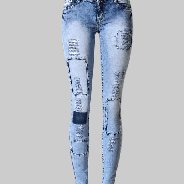 Sky Blue Pencil Jeans