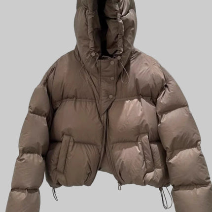 Dames Korte Gewatteerde Winterjas