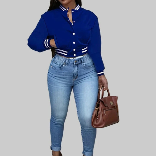 Sportief Baseball Jacket – Tijdloos Streetstyle Jack Dames