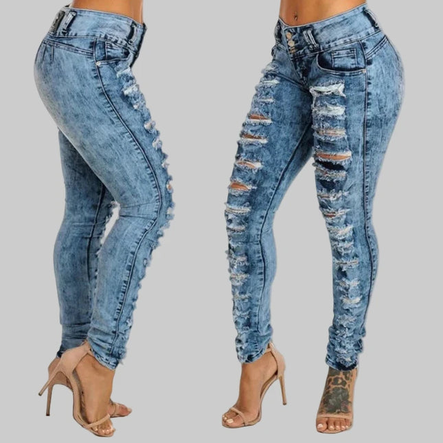 Washed Distressed Jeans