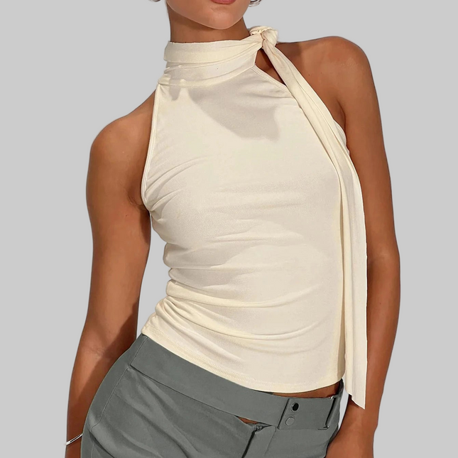 Women Sleeveless Halter Party Club Tank Top