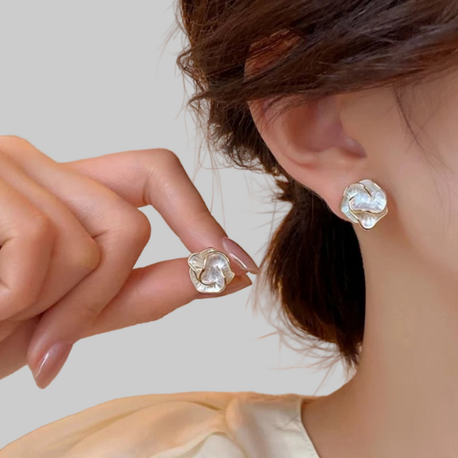 Temperament White Earrings