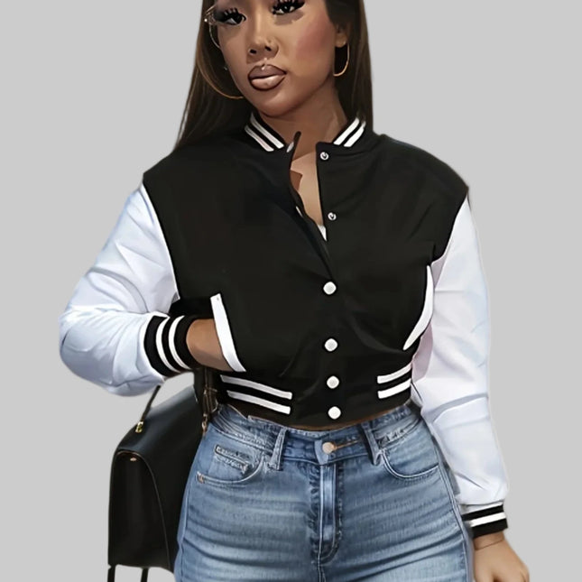 Baseball Aviator Cropped Jacket