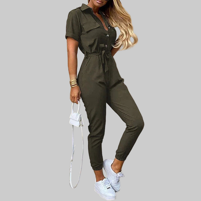 Short Sleeve Jumpsuit Office
