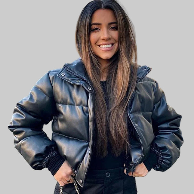 Dames Winter Parka Jas met Rits en Elegant Design