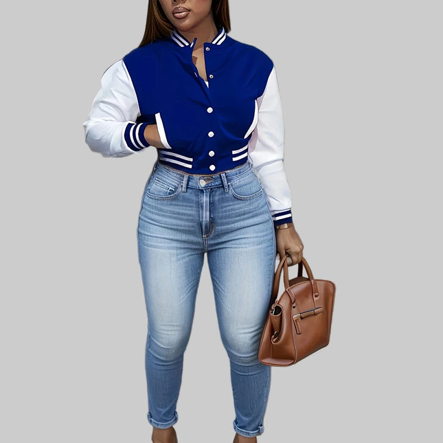 Baseball Aviator Cropped Jacket