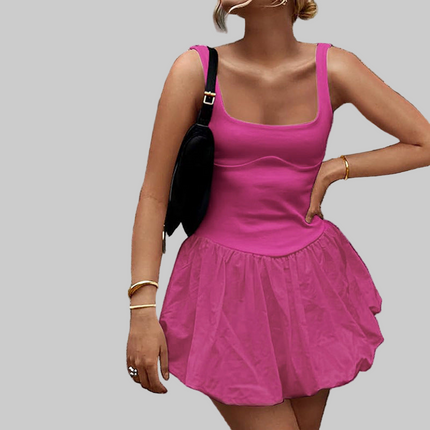 Women's Fashion Stitching Vest Dress