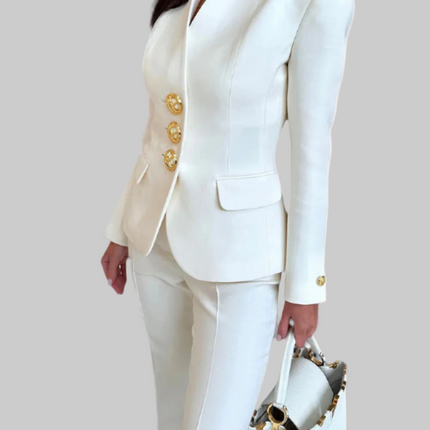 Blazer & High-waisted Pantalon dames pak