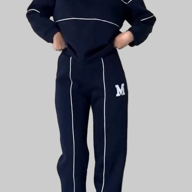 Hoodless Pullover Sweatshirt Baggy Fashion Sweatpants With Pockets