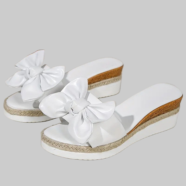 Women's Wedge Bow Slippers