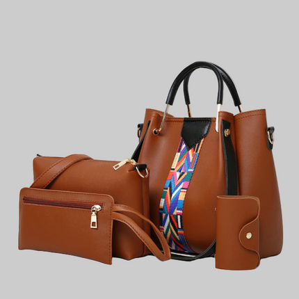 Portable shoulder messenger bag bucket bag