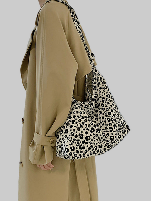New leopard print shoulder bag canvas shopping bag
